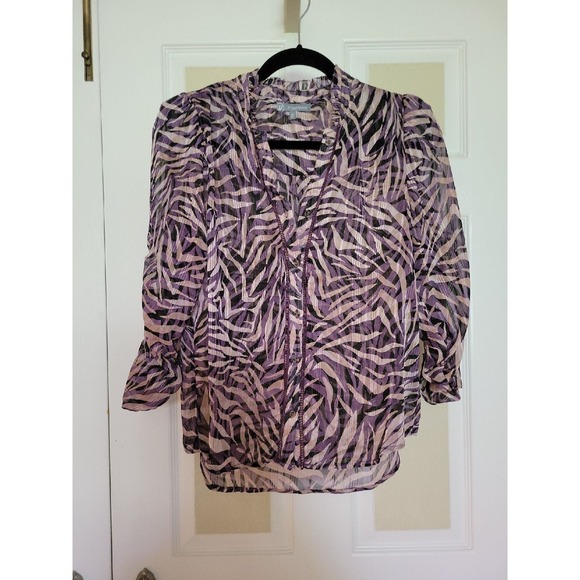 Wit & Wisdom Tops - Wit & Wisdom Silk Blend 3/4 Sleeve Blouse - XS